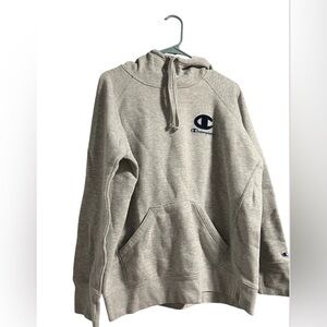 Size large, Grey Champion Pull-Over Hoodie